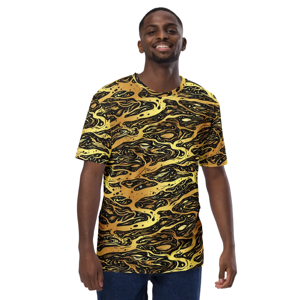 Gilded Nebula on Men's Crew Neck T-Shirt — Front