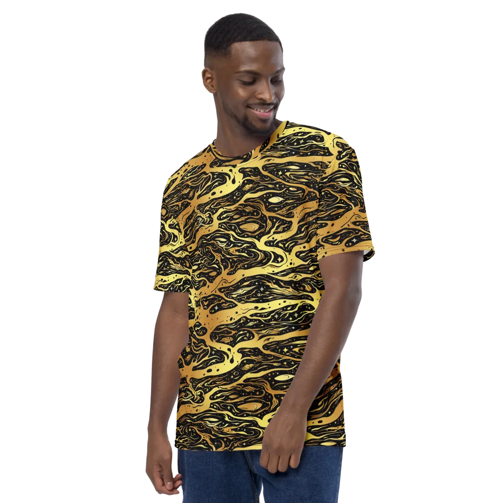Gilded Nebula on Men's Crew Neck T-Shirt — Left