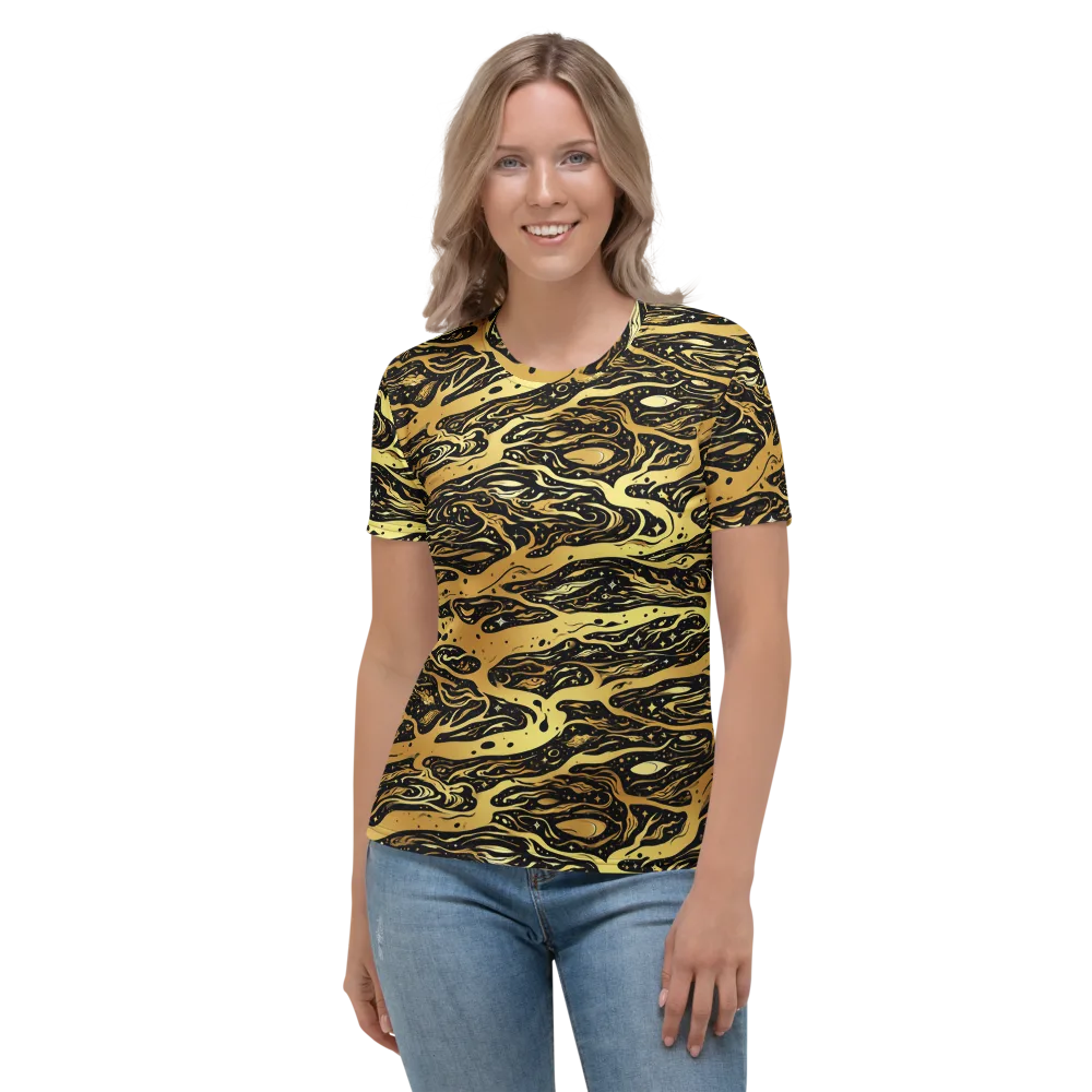 Gilded Nebula on Women's Crew Neck T-Shirt — Front
