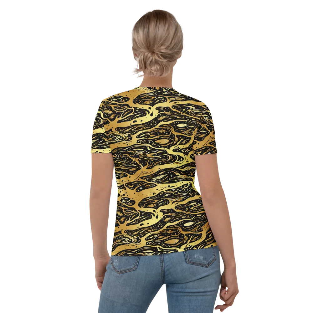 Gilded Nebula on Women's Crew Neck T-Shirt — Back