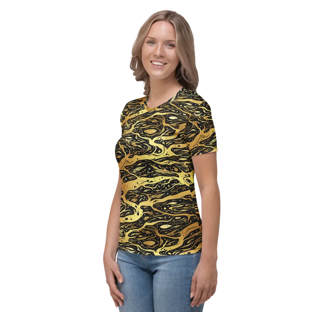 Gilded Nebula on Women's Crew Neck T-Shirt — Left