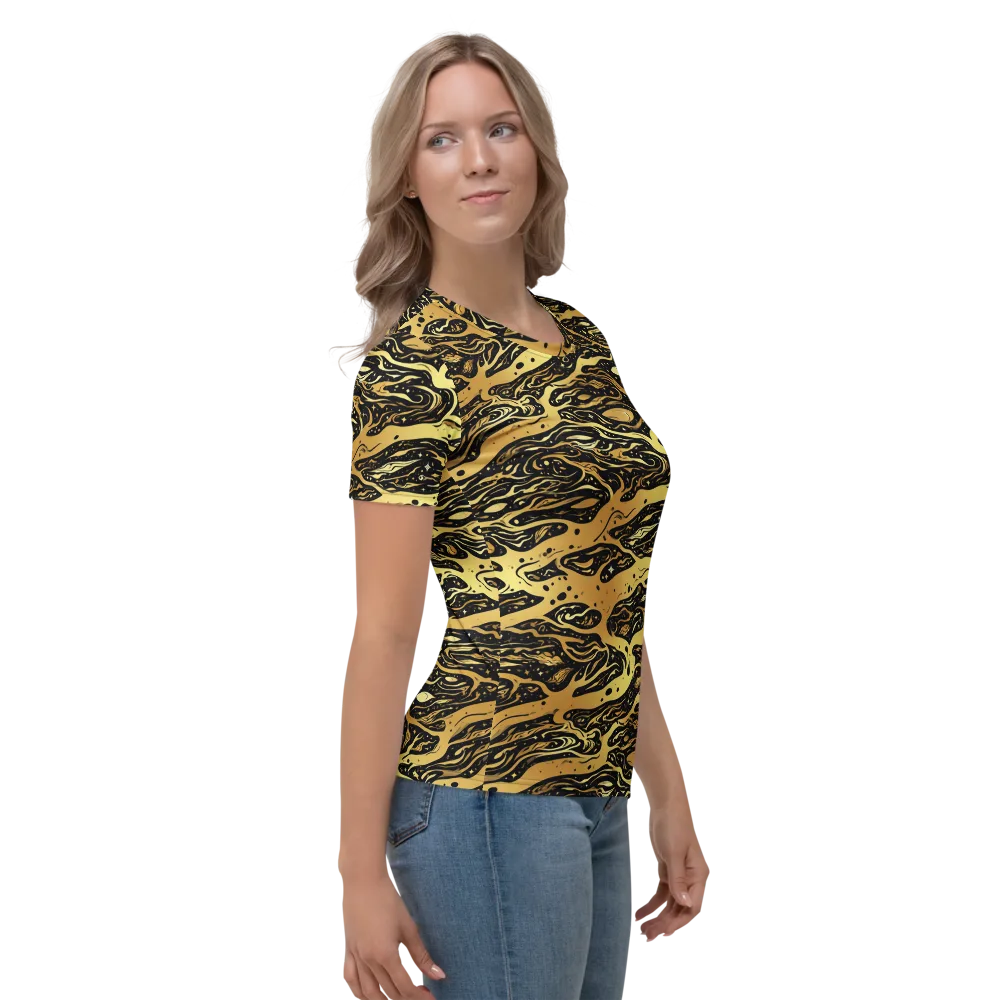 Gilded Nebula on Women's Crew Neck T-Shirt — Right