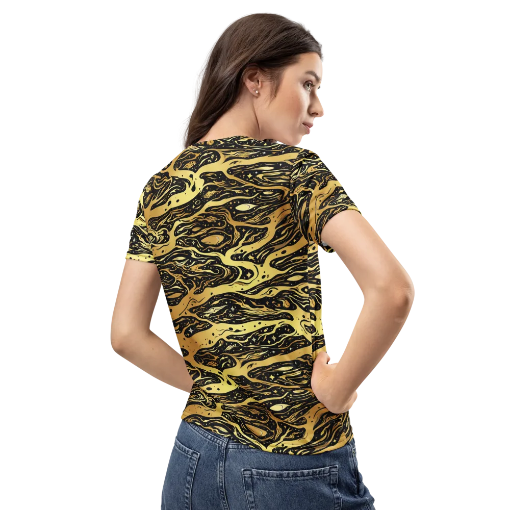 Gilded Nebula on Women's Crew Neck T-Shirt — Back