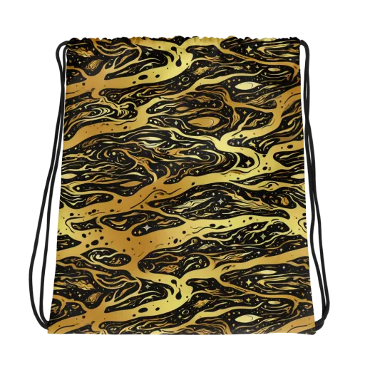 Gilded Nebula on a Drawstring Bag