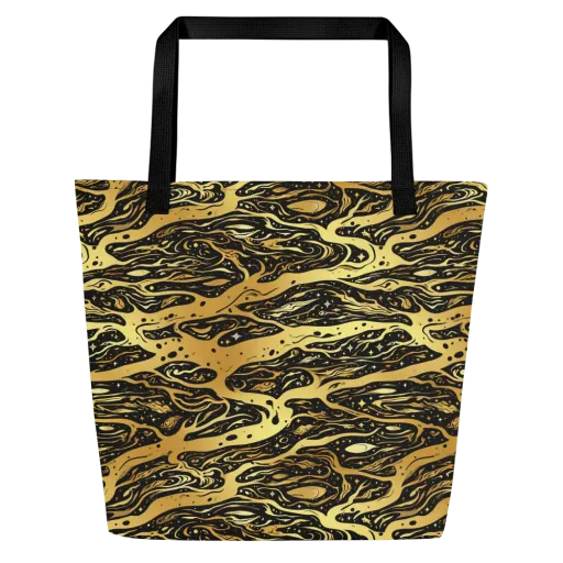 Gilded Nebula on a Large Tote Bag W/ Pocket