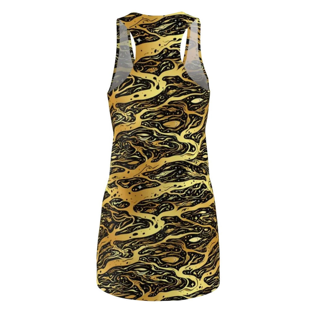 Gilded Nebula on Racerback Dress — Back