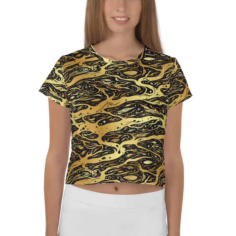 Gilded Nebula on Crop Tee — Front