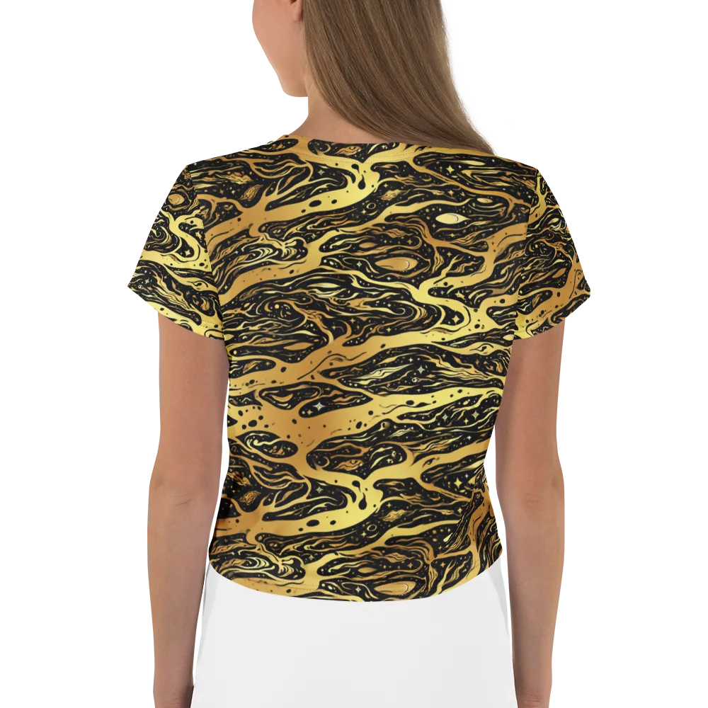 Gilded Nebula on Crop Tee — Back