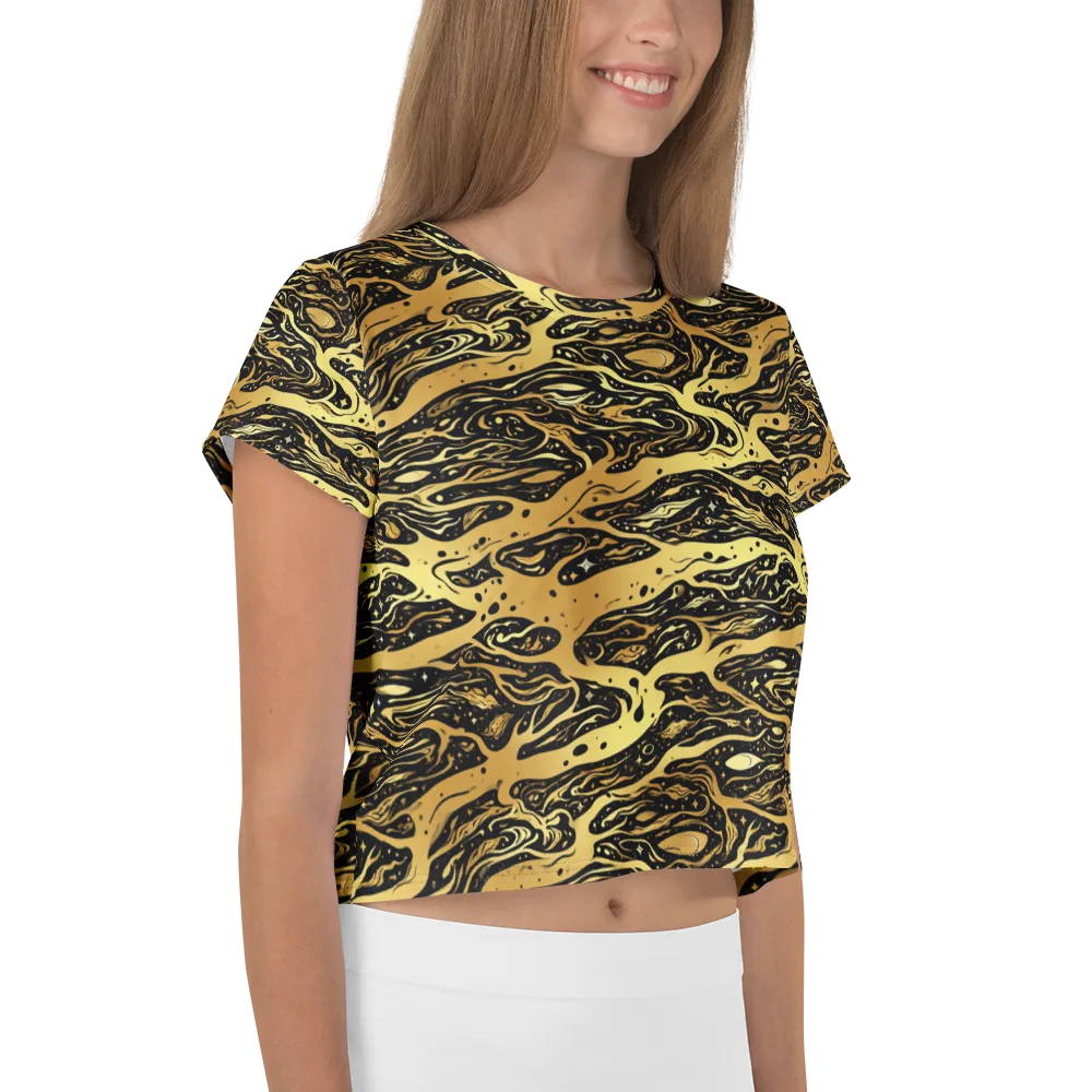 Gilded Nebula on Crop Tee — Right