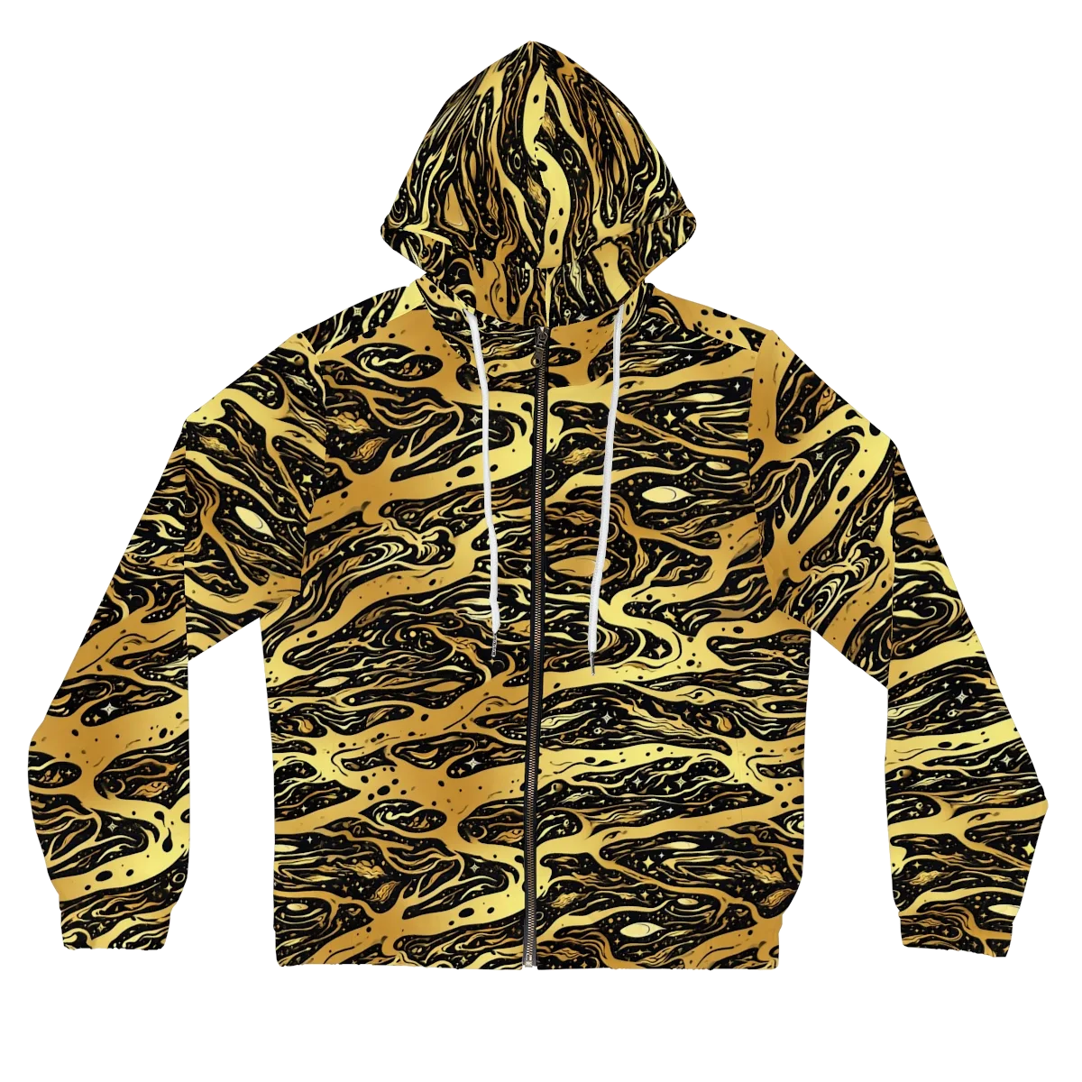 Gilded Nebula on Women's Full-Zip Hoodie — Front