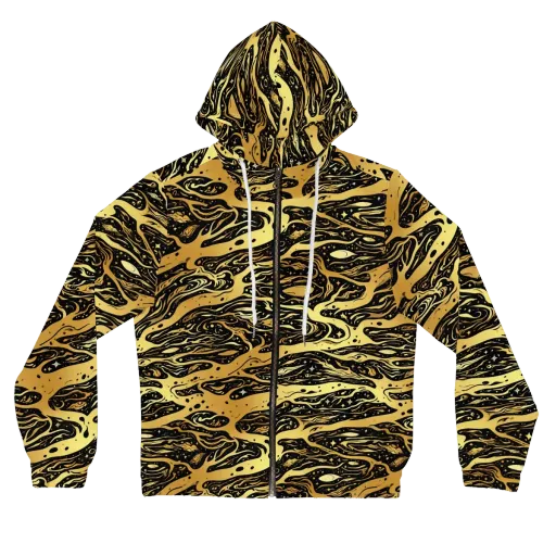 Gilded Nebula on a Women's Full-Zip Hoodie