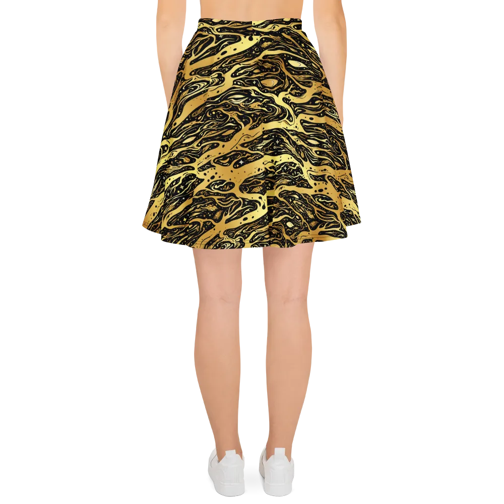 Gilded Nebula on Skater Skirt — Back