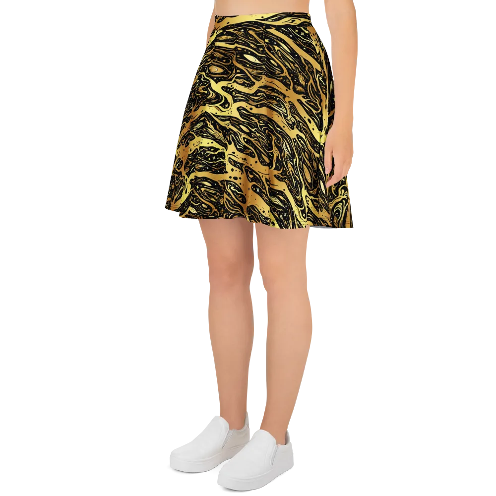 Gilded Nebula on Skater Skirt — Left