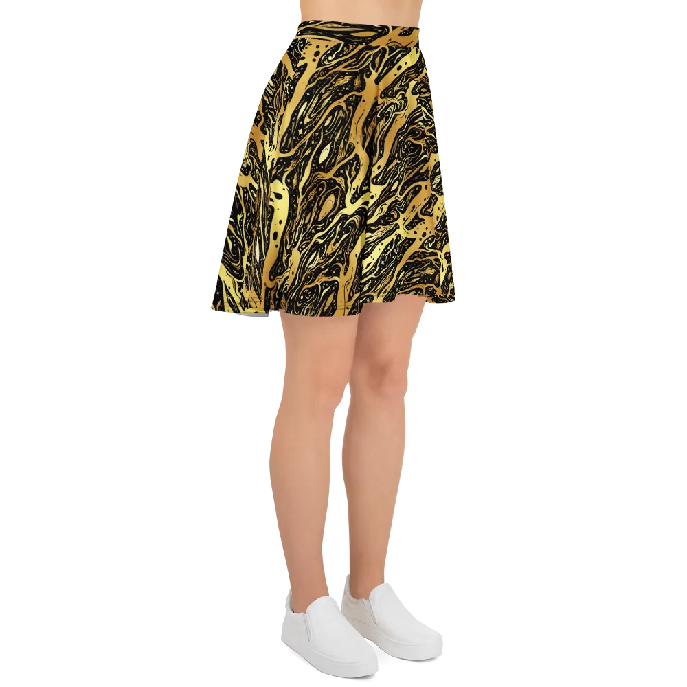 Gilded Nebula on Skater Skirt — Right