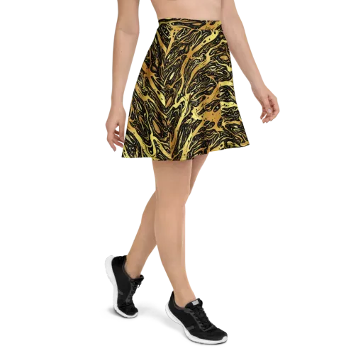 Gilded Nebula on a Skater Skirt