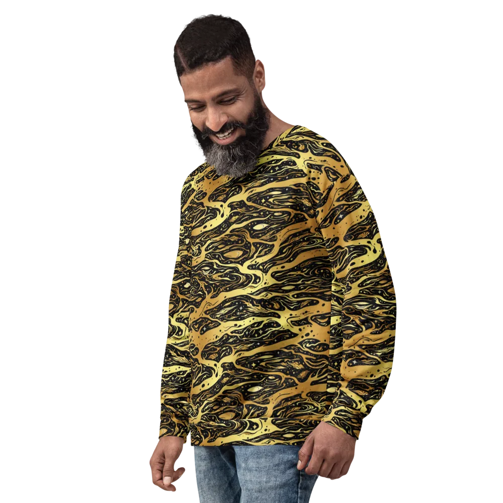Gilded Nebula on Sweatshirt — Left Front