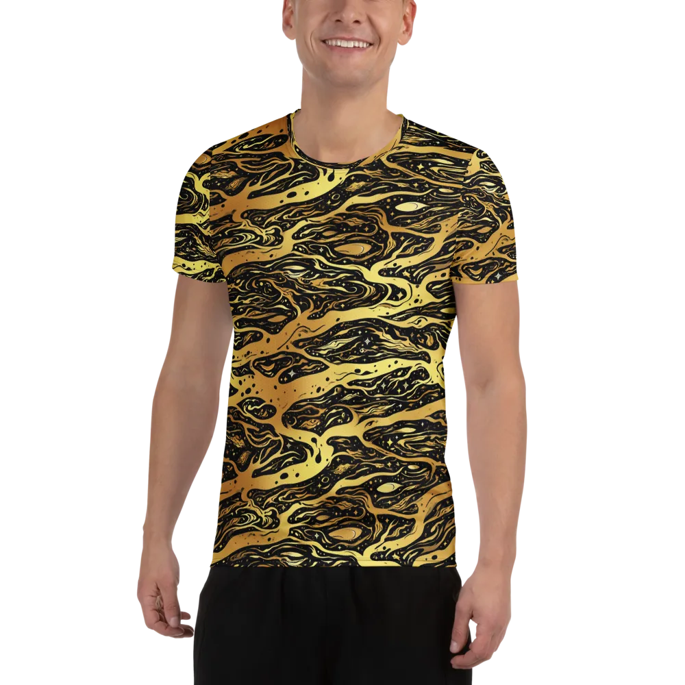 Gilded Nebula on Men's Athletic T-Shirt — Front