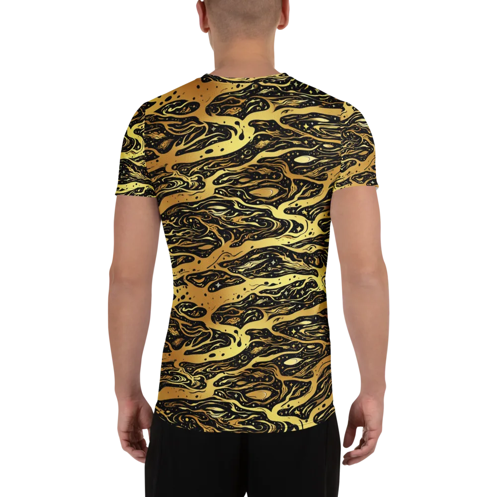 Gilded Nebula on Men's Athletic T-Shirt — Back