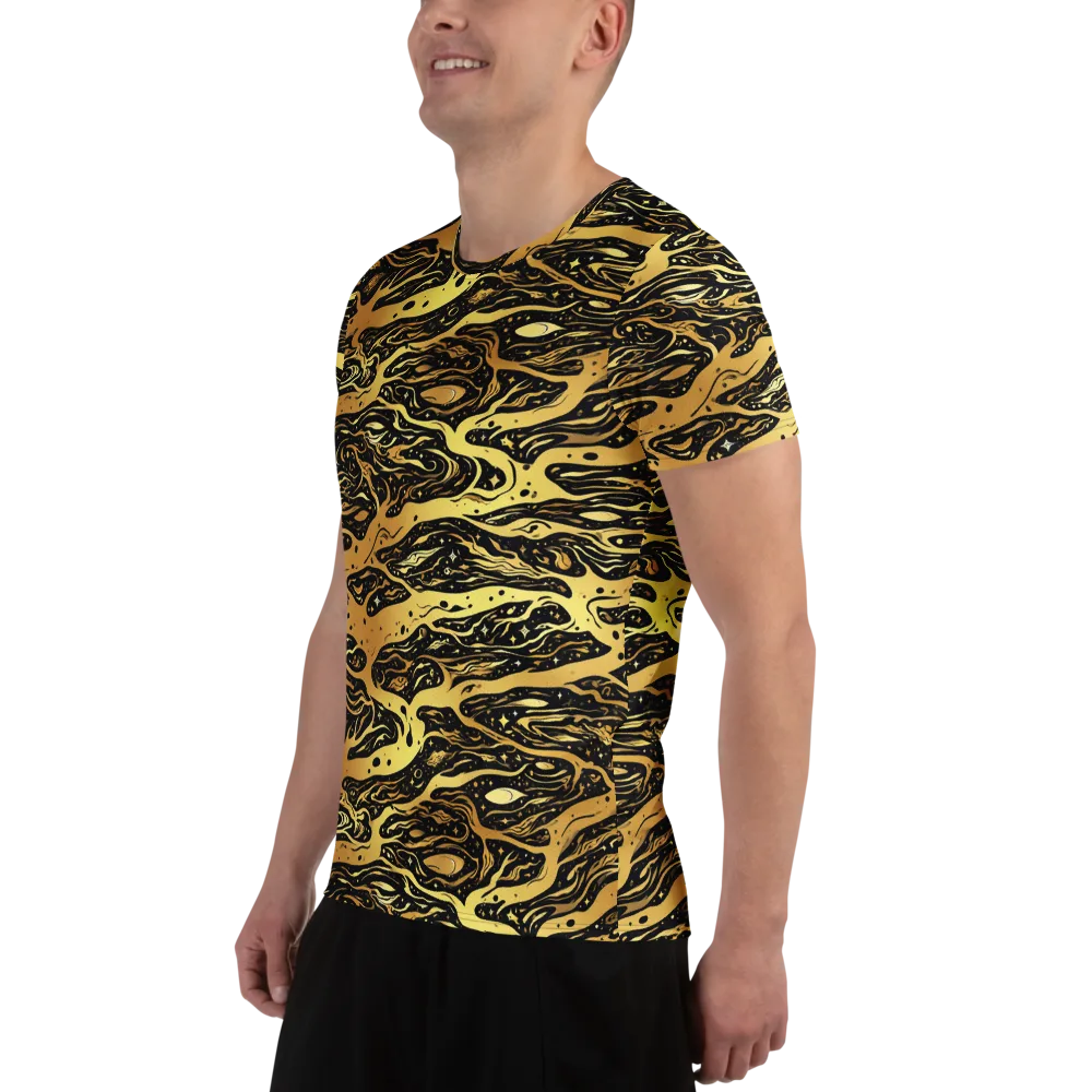 Gilded Nebula on Men's Athletic T-Shirt — Left