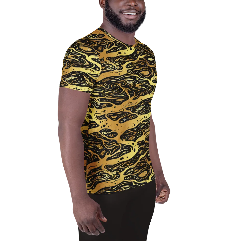 Gilded Nebula on Men's Athletic T-Shirt — Right