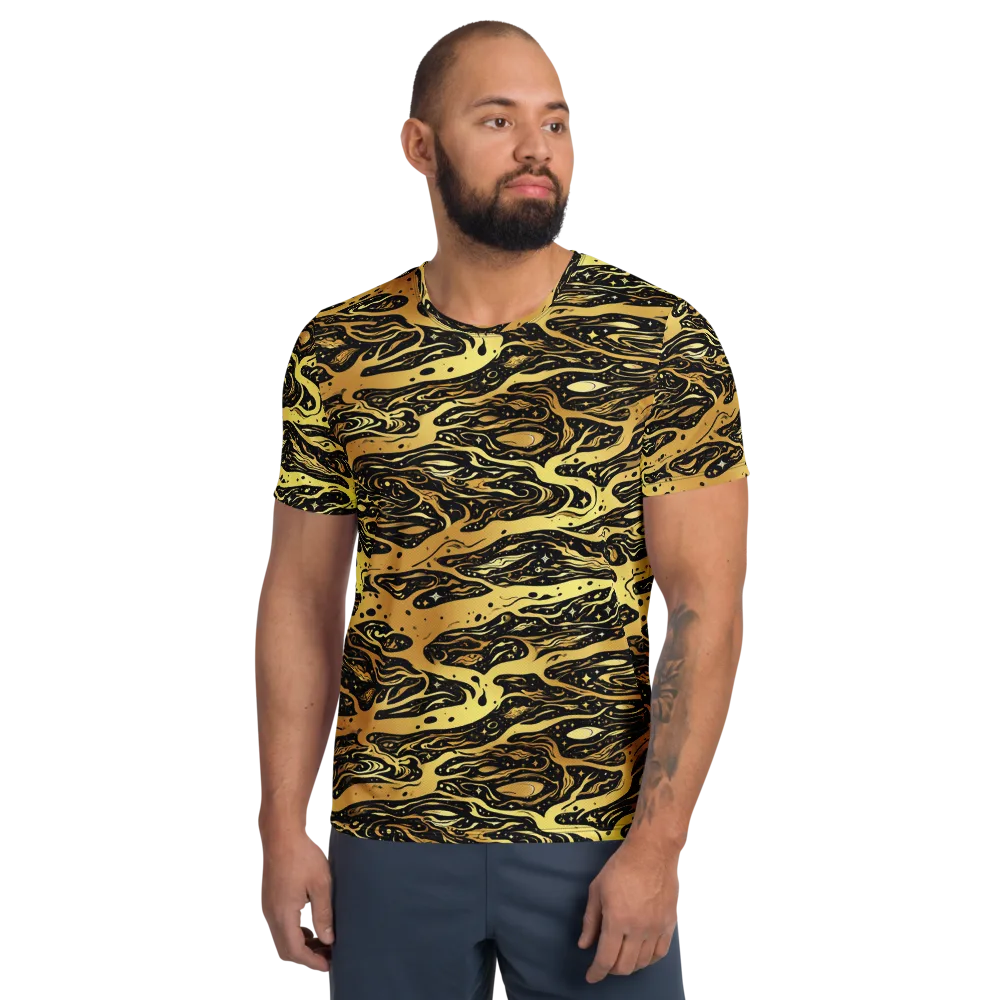 Gilded Nebula on Men's Athletic T-Shirt — Front