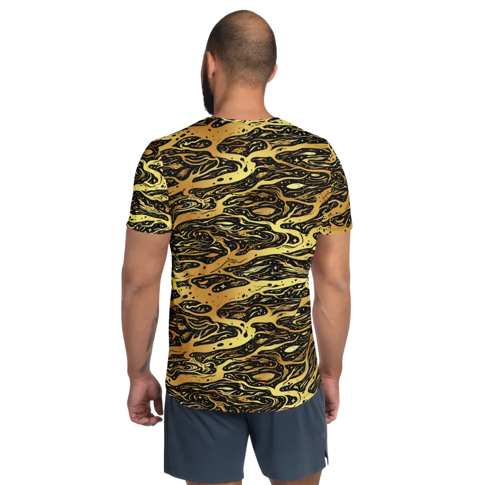 Gilded Nebula on Men's Athletic T-Shirt — Back