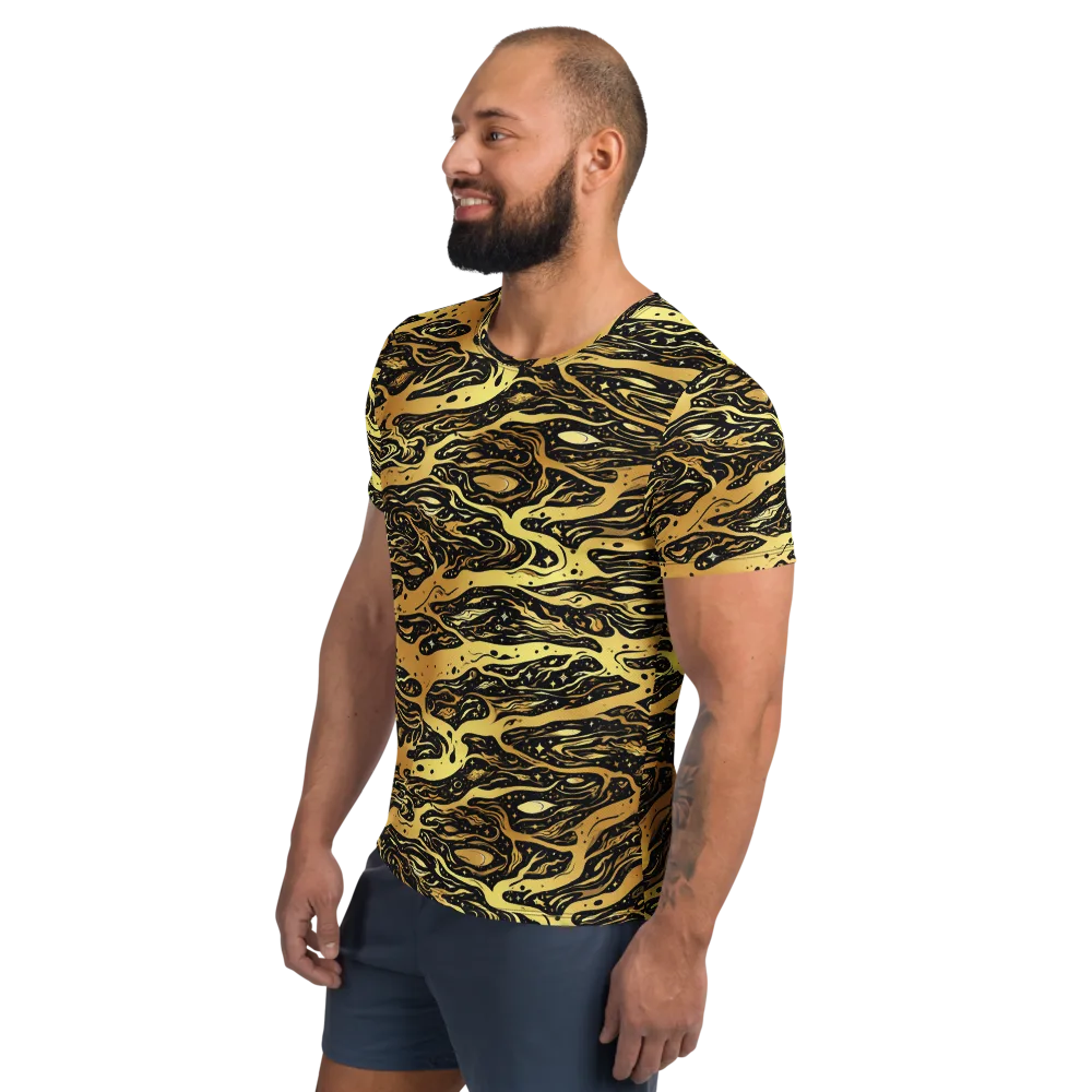 Gilded Nebula on Men's Athletic T-Shirt — Left