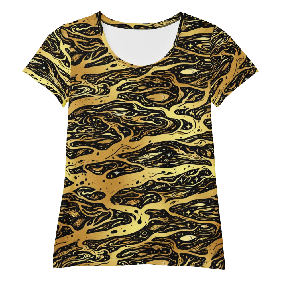 Gilded Nebula on Women's Athletic T-Shirt — Front