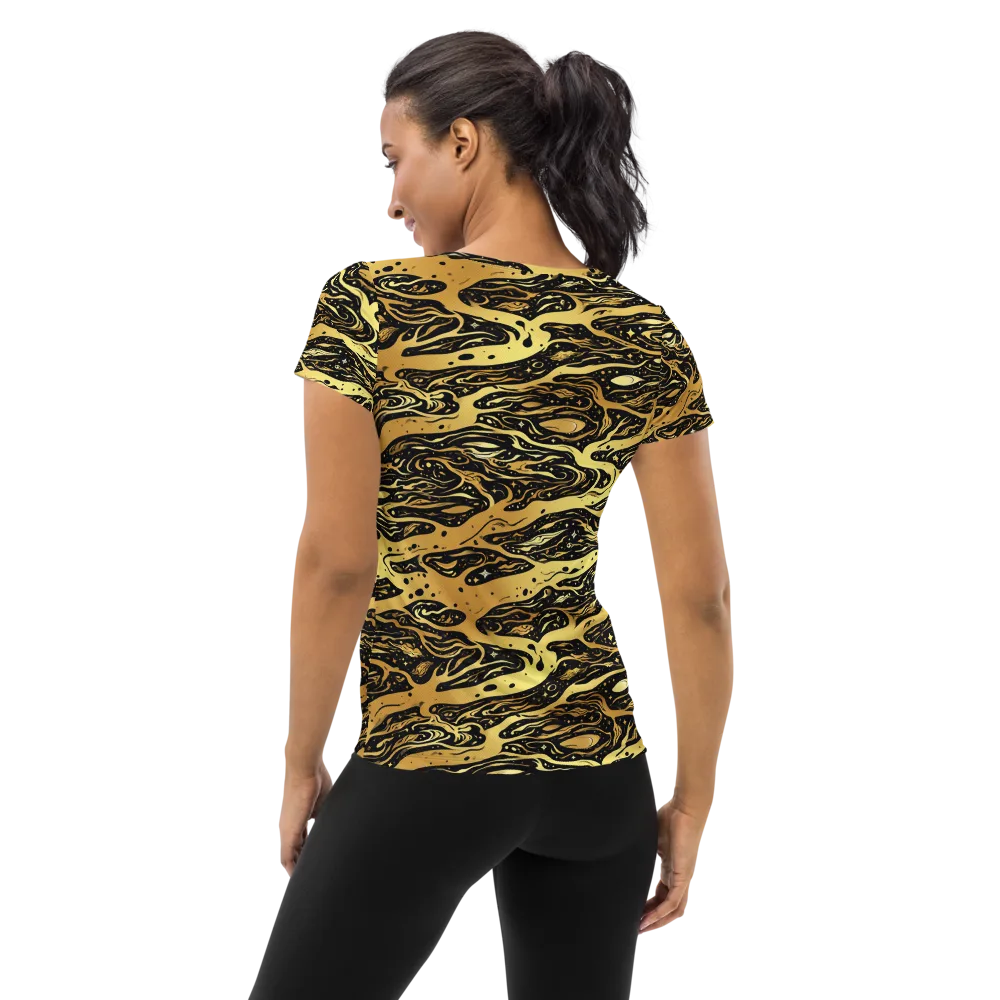 Gilded Nebula on Women's Athletic T-Shirt — Back
