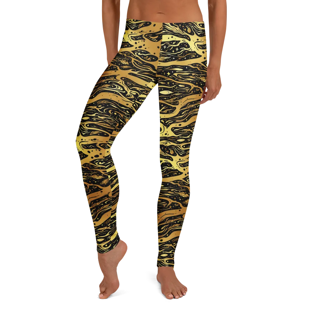 Gilded Nebula on Leggings — Front