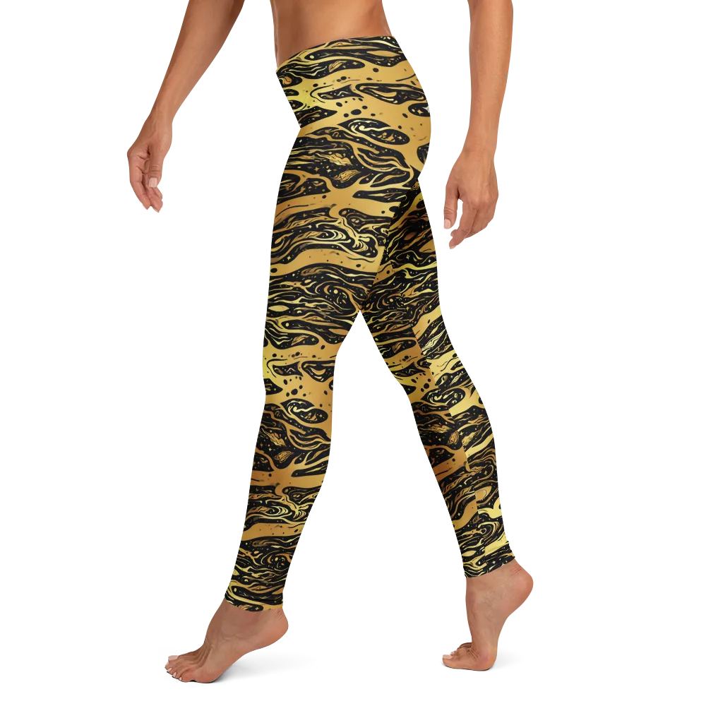 Gilded Nebula on Leggings — Left