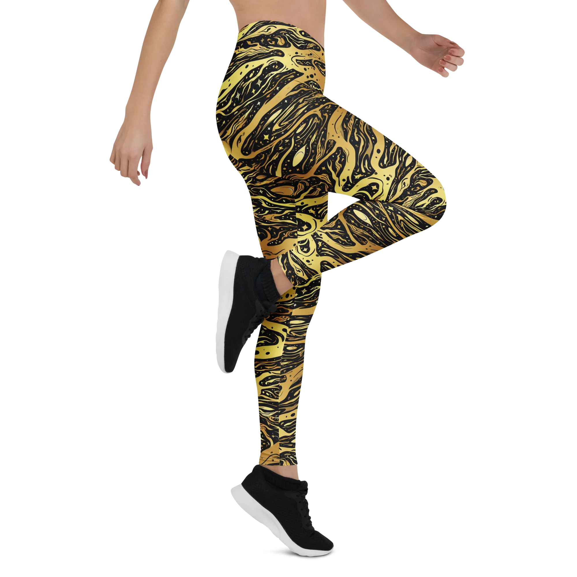 Gilded Nebula on Leggings — Right