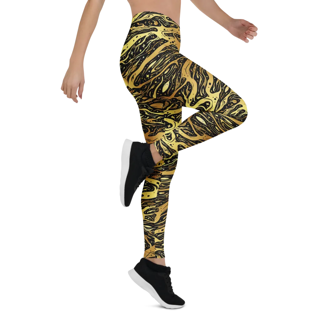Gilded Nebula on Leggings — Right