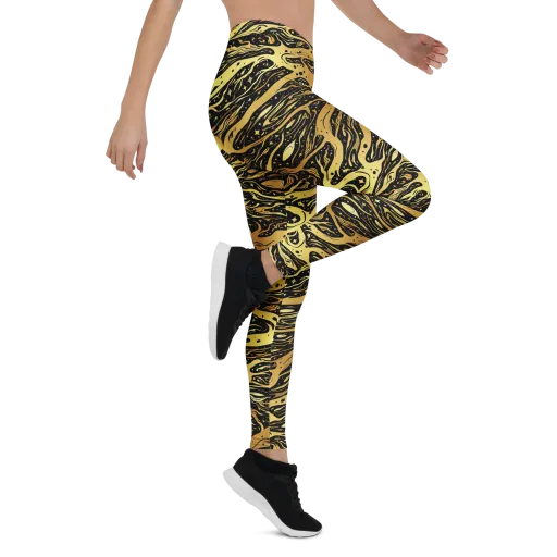 Gilded Nebula on a Leggings