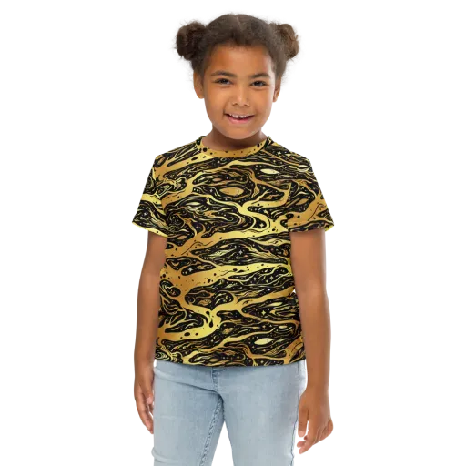 Gilded Nebula on a Kids Crew Neck T-Shirt