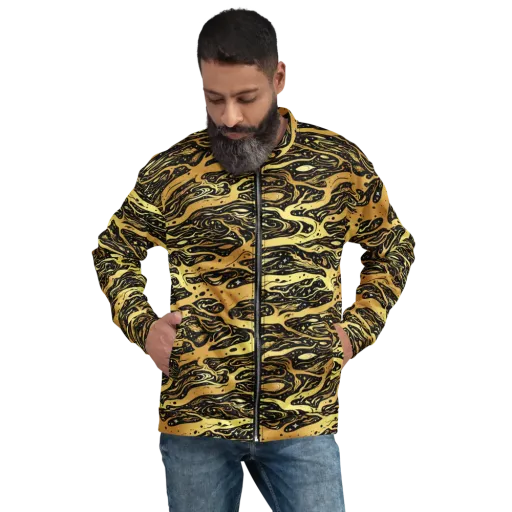 Gilded Nebula on a Bomber Jacket