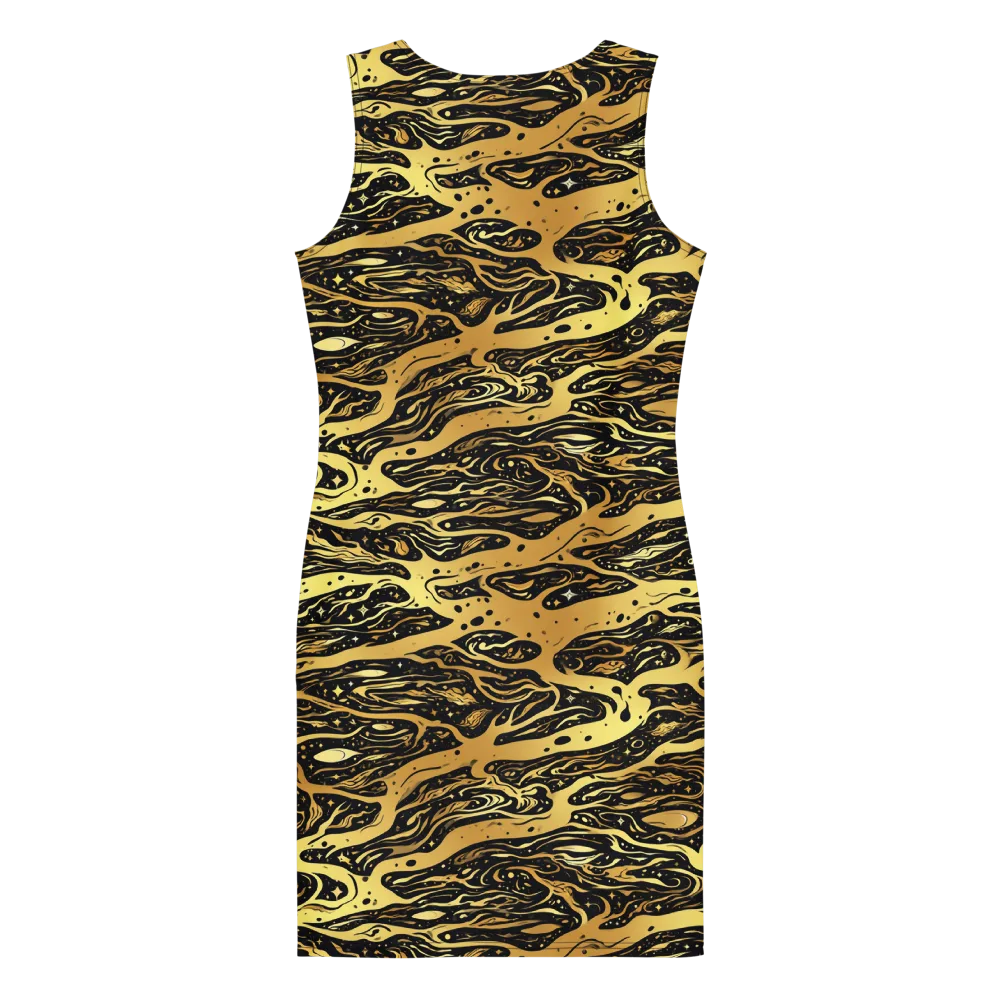 Gilded Nebula on Bodycon Dress — Back