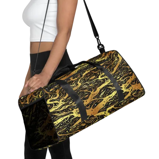 Gilded Nebula on a Duffle Bag