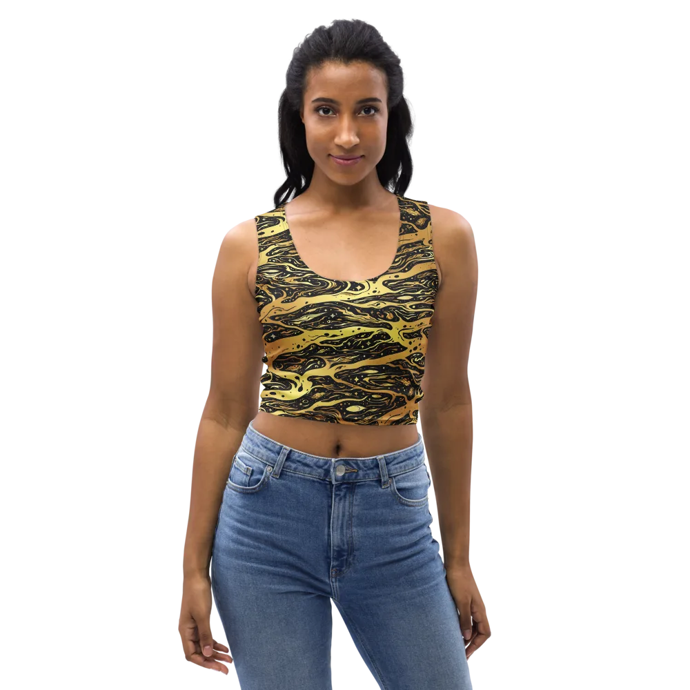 Gilded Nebula on Crop Top — Front