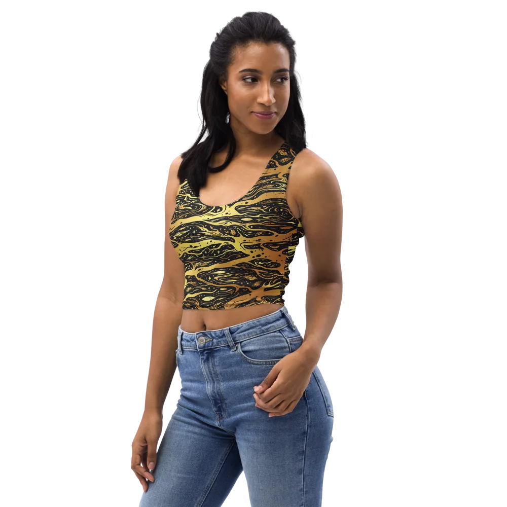 Gilded Nebula on Crop Top — Left Front
