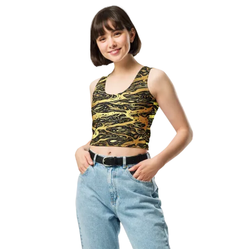 Gilded Nebula on a Crop Top