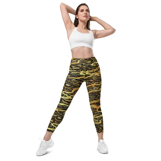Gilded Nebula on a Leggings with Pockets
