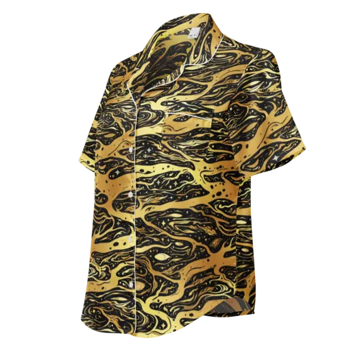 Gilded Nebula on a Women's Short Sleeve Pajama Top