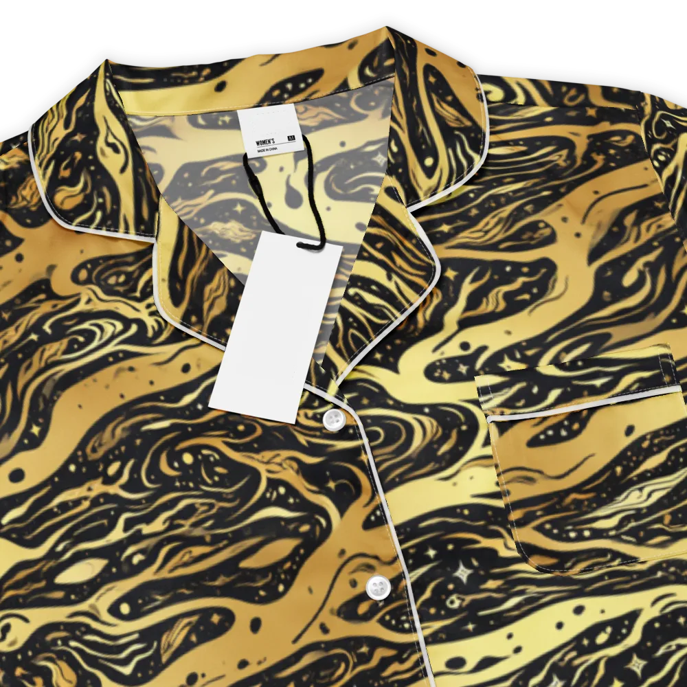 Gilded Nebula on Women's Short Sleeve Pajama Top — Product details