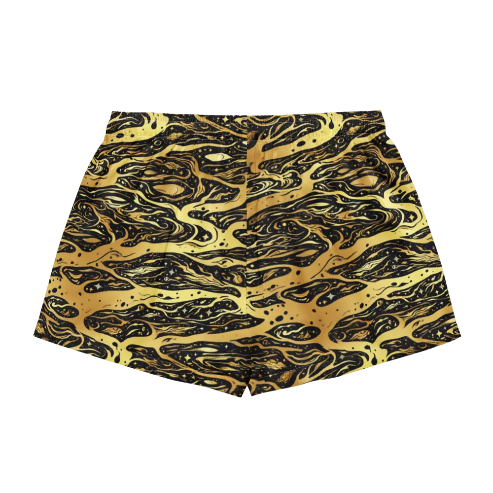 Gilded Nebula on Women's Pajama Shorts — Back