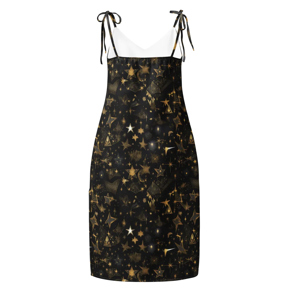 Gilded Stardust on Slip Dress — Back