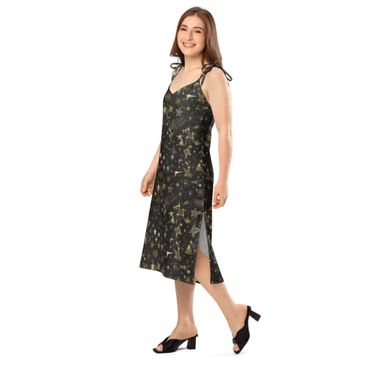 Gilded Stardust on a Slip Dress