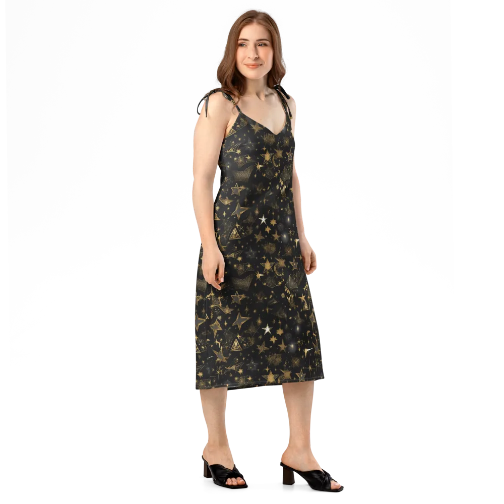 Gilded Stardust on Slip Dress — Right Front