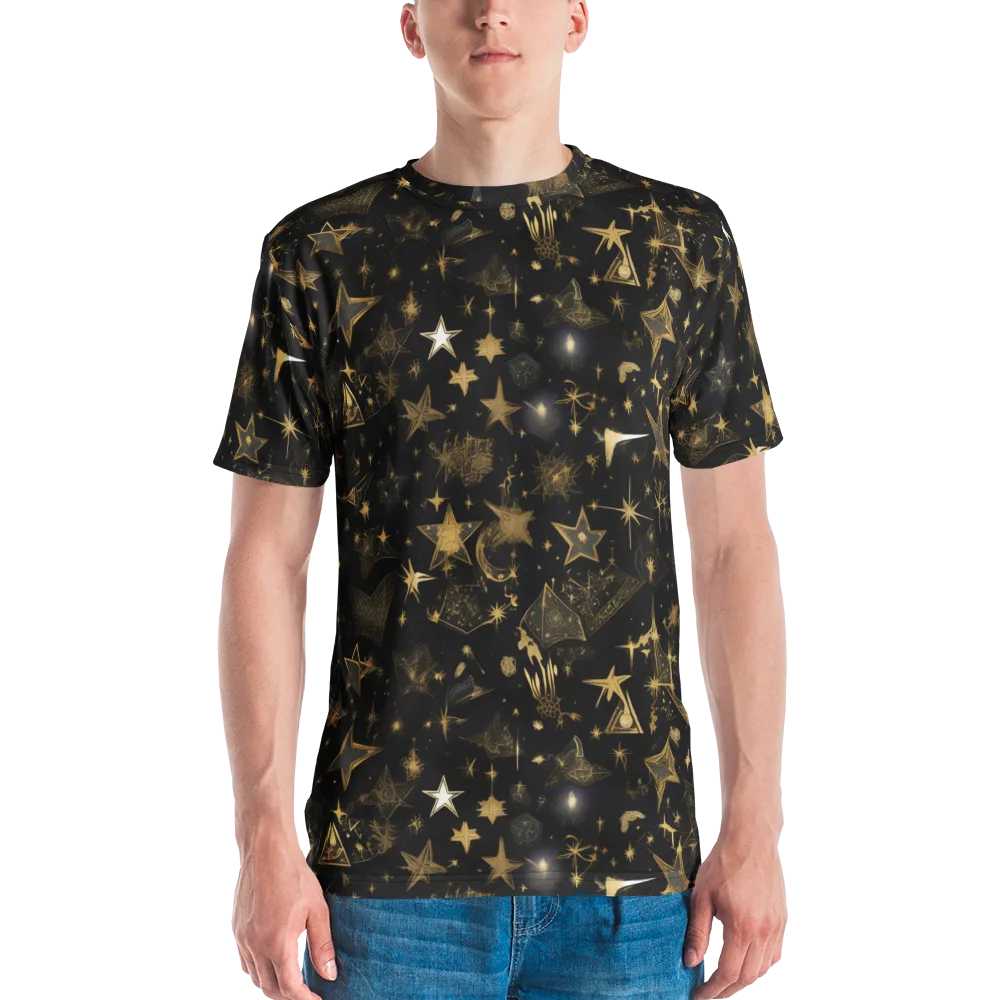 Gilded Stardust on Men's Crew Neck T-Shirt — Front