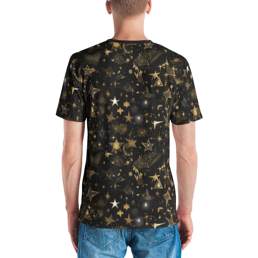 Gilded Stardust on Men's Crew Neck T-Shirt — Back